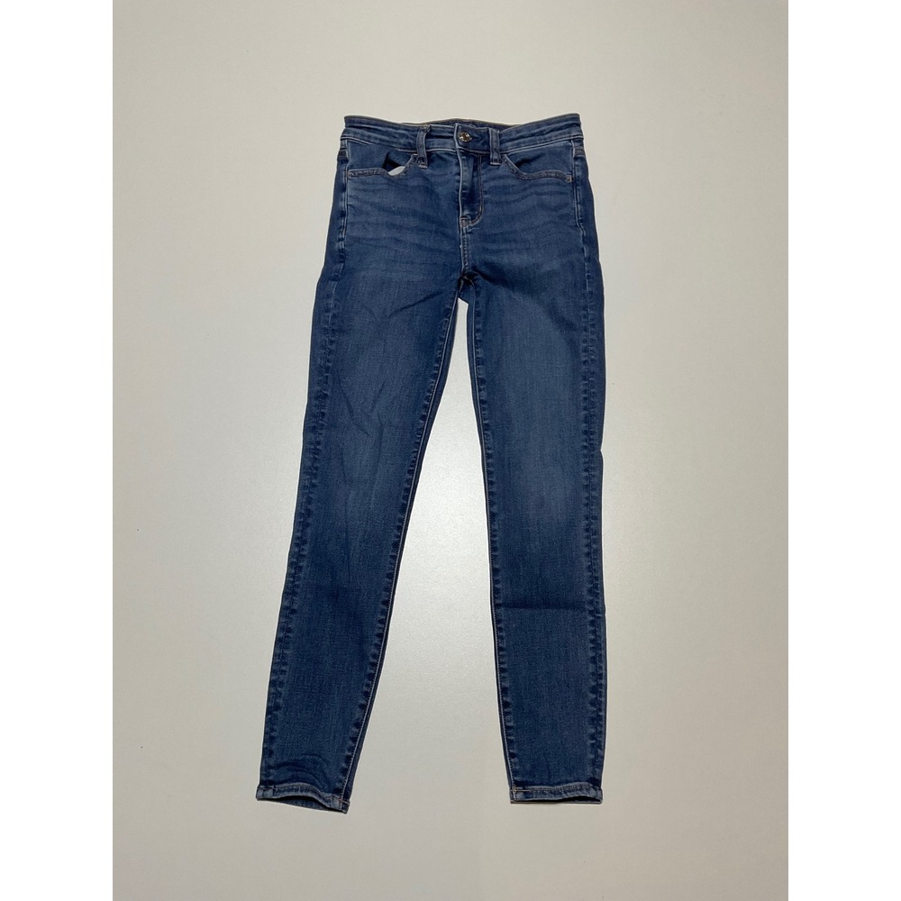 American Eagle Womens Next Level Stretch Skinny Jeans Medium Wash Blue Size 2S